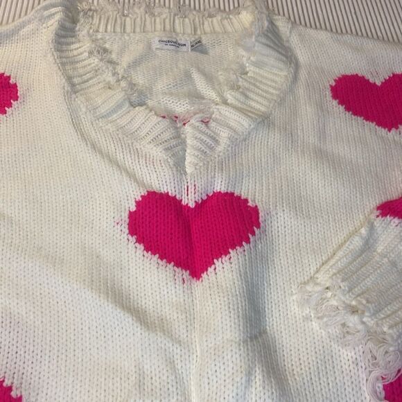 Looking For A Lover Sweater, Ivory-Pink XL/XXL Chic Soul - Picture 6 of 10